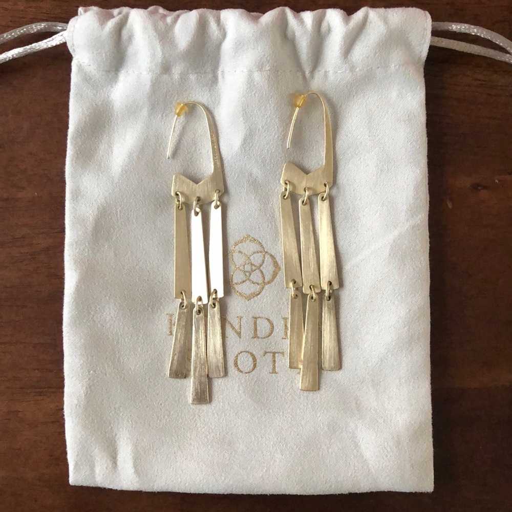 Kendra Scott gold dangle earrings
